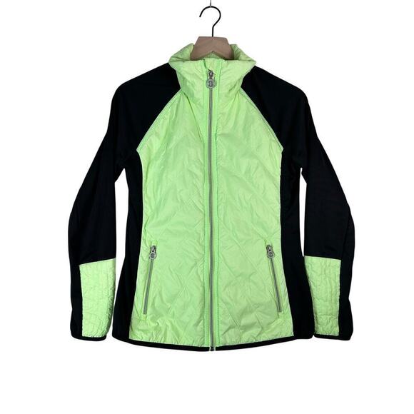 Calvin Klein Women’s Zip Up Performance Jacket Windbreaker Neon Green Size M - Picture 1 of 15